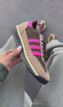 Adidas SL 72 Premium em Couro - Castor/Pink/Menta