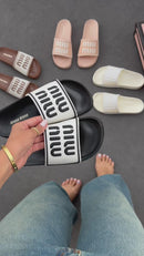 Chinelo Slid Miu Miu confort