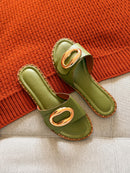 Rasteira luna - Verde