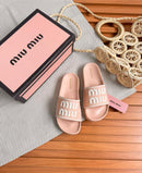 Chinelo Slid Miu Miu confort