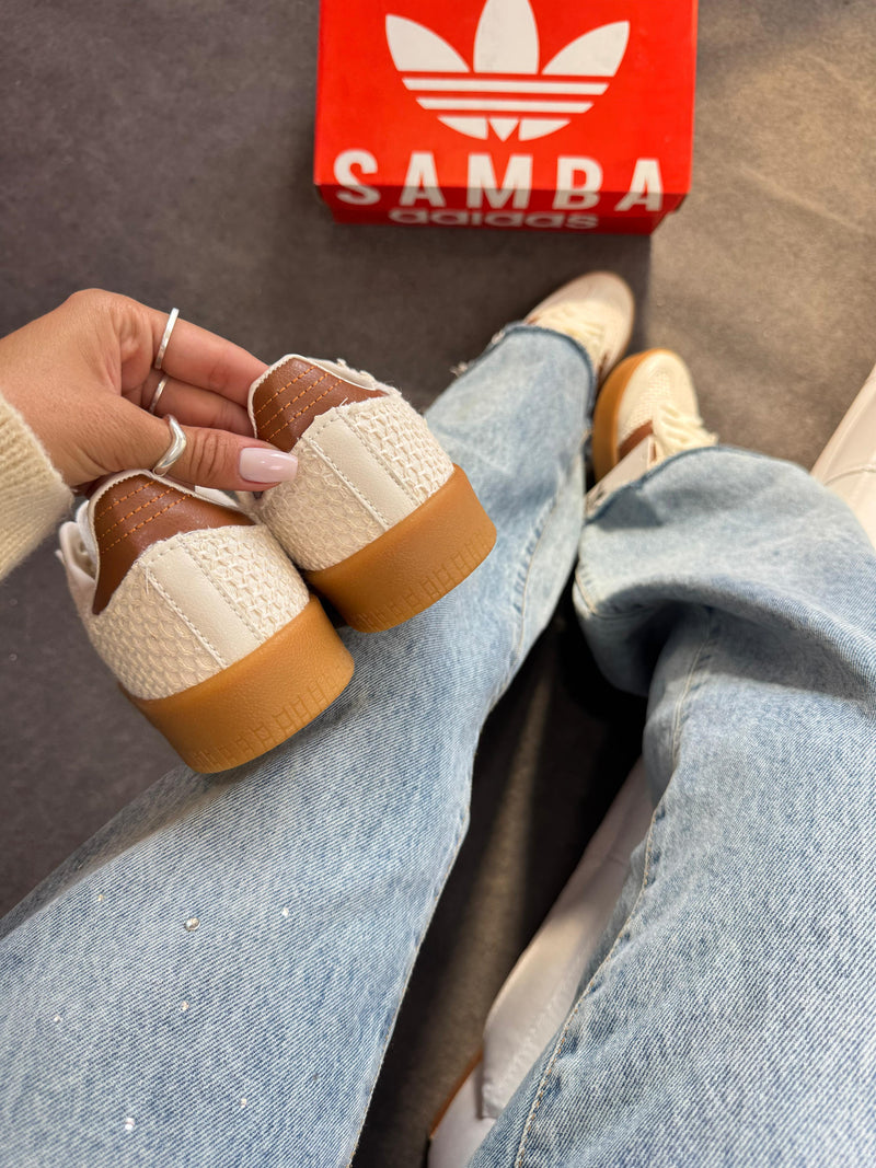 Adidas Sambae tricote - Off/caramelo