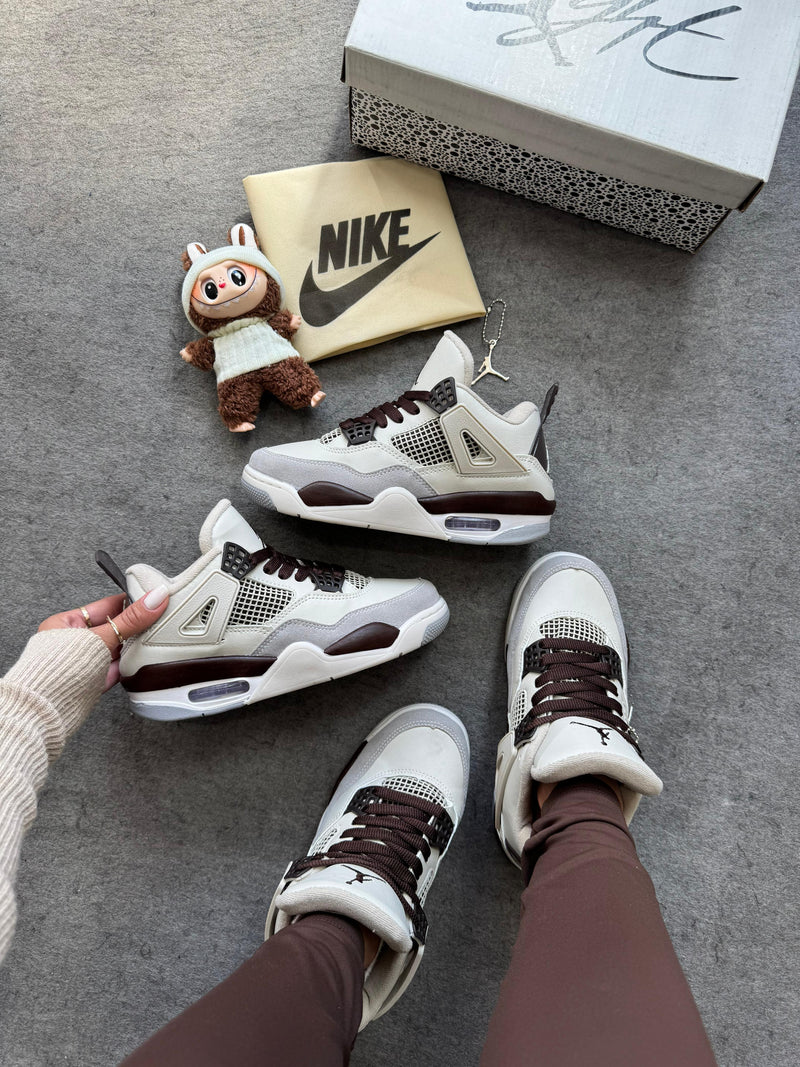Bota Air Jordan 4 - off/marrom