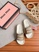 Chinelo Slid Miu Miu confort