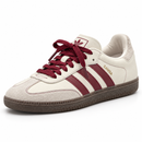 Adidas Samba OG Off White Burgundy: vista frontal esquerda