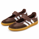 Sapatilha Adidas Samba Jane Marrom — par em três quartos