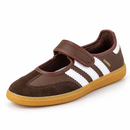 Sapatilha Adidas Samba Jane Marrom — vista frontal em três quartos