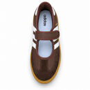 Sapatilha Adidas Samba Jane Marrom — vista superior com inscrição da palmilha