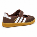 Sapatilha Adidas Samba Jane Marrom — vista traseira em três quartos