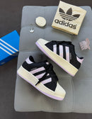 Super Star plataforma -  Preto/rosa brilho