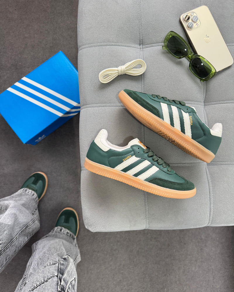 Adidas Samba OG sintético - Verde/off