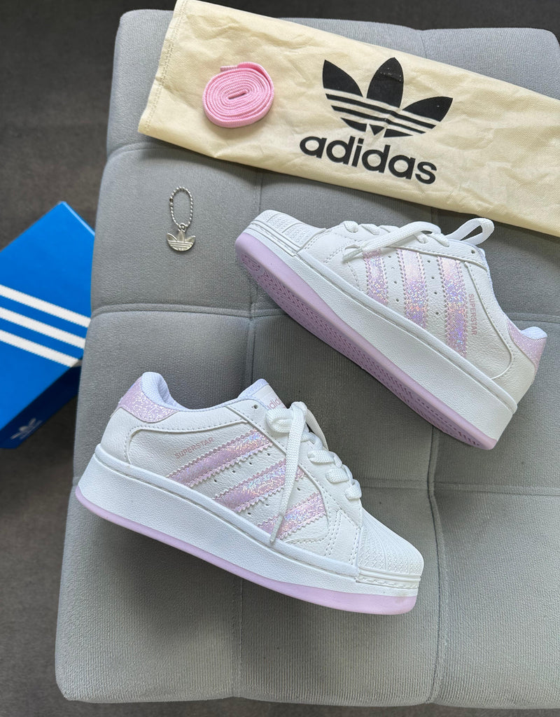 Super Star plataforma - Rosa brilho