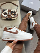 Nike Air force f1 luxo - Branco/chocolate