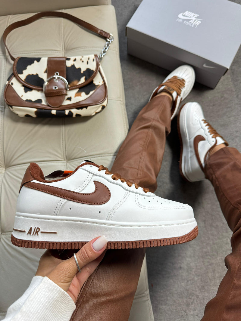 Nike Air force f1 luxo - Branco/chocolate